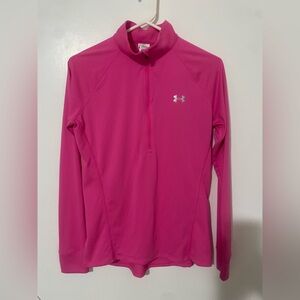 Under Armour Fuchsia Performance Top Dri fit athletic half zip